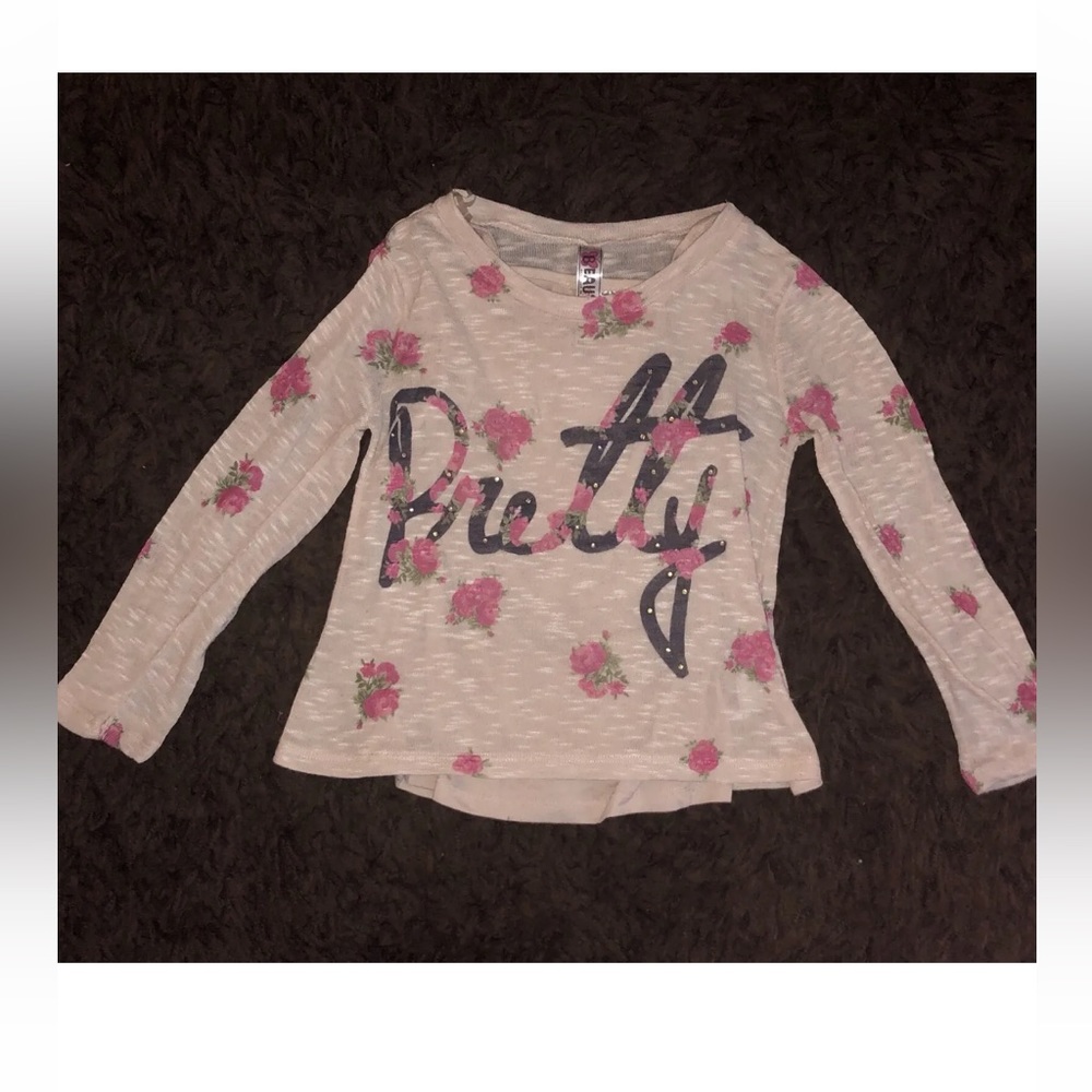 Big Girls Beautees Lightweight Sweater "PRETTY" Peach

Large 10/12